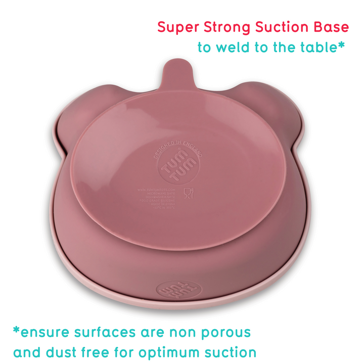 Tum Tum - Feeding Bowl And Spoon Set - Pink - 2pcs