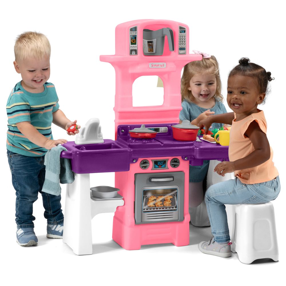 Simplay3 - Cooking Kids Dine-in Kitchen Set - Pink and Purple