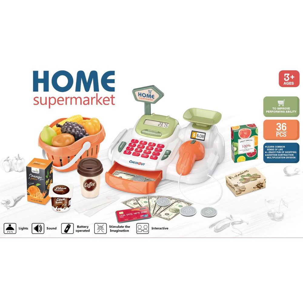 Mini Panda - Cash Register Combination Set - 36 Pcs