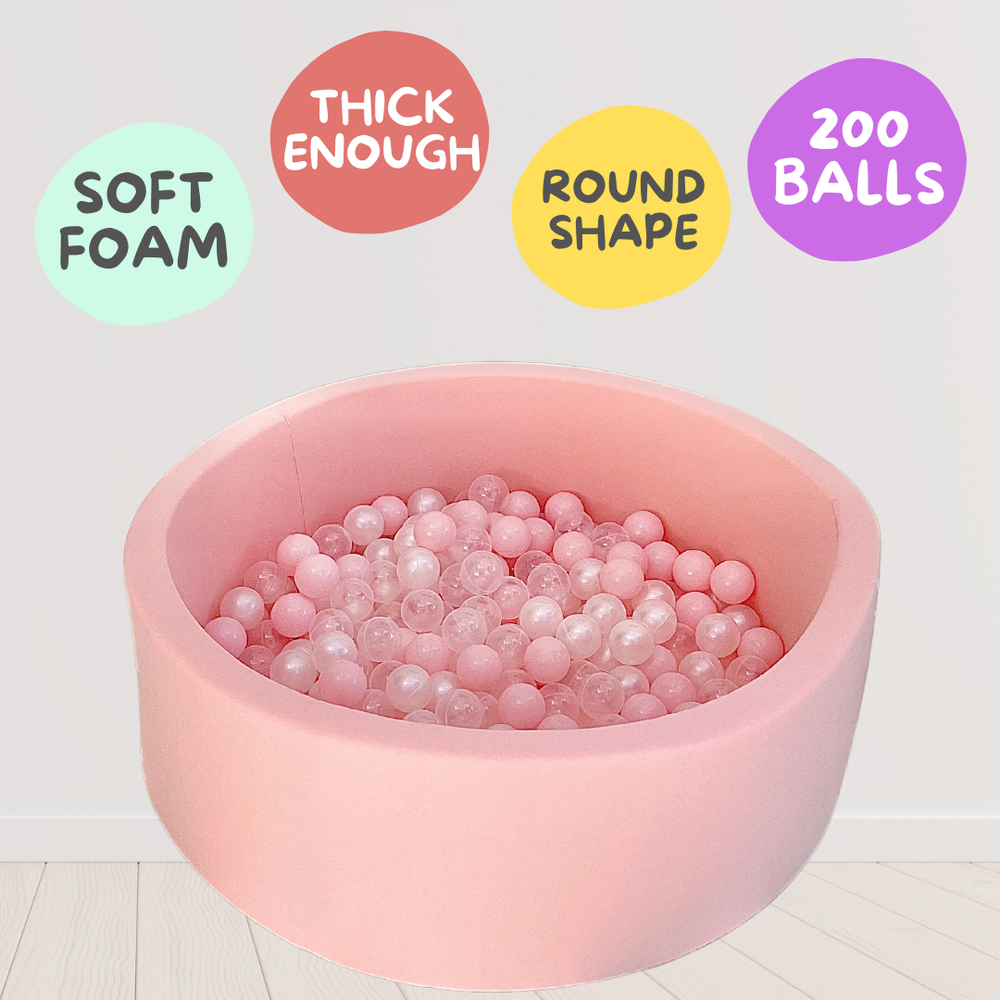 Mumfactory - Ball Pool Pit With 200 Ocean Balls - Pink