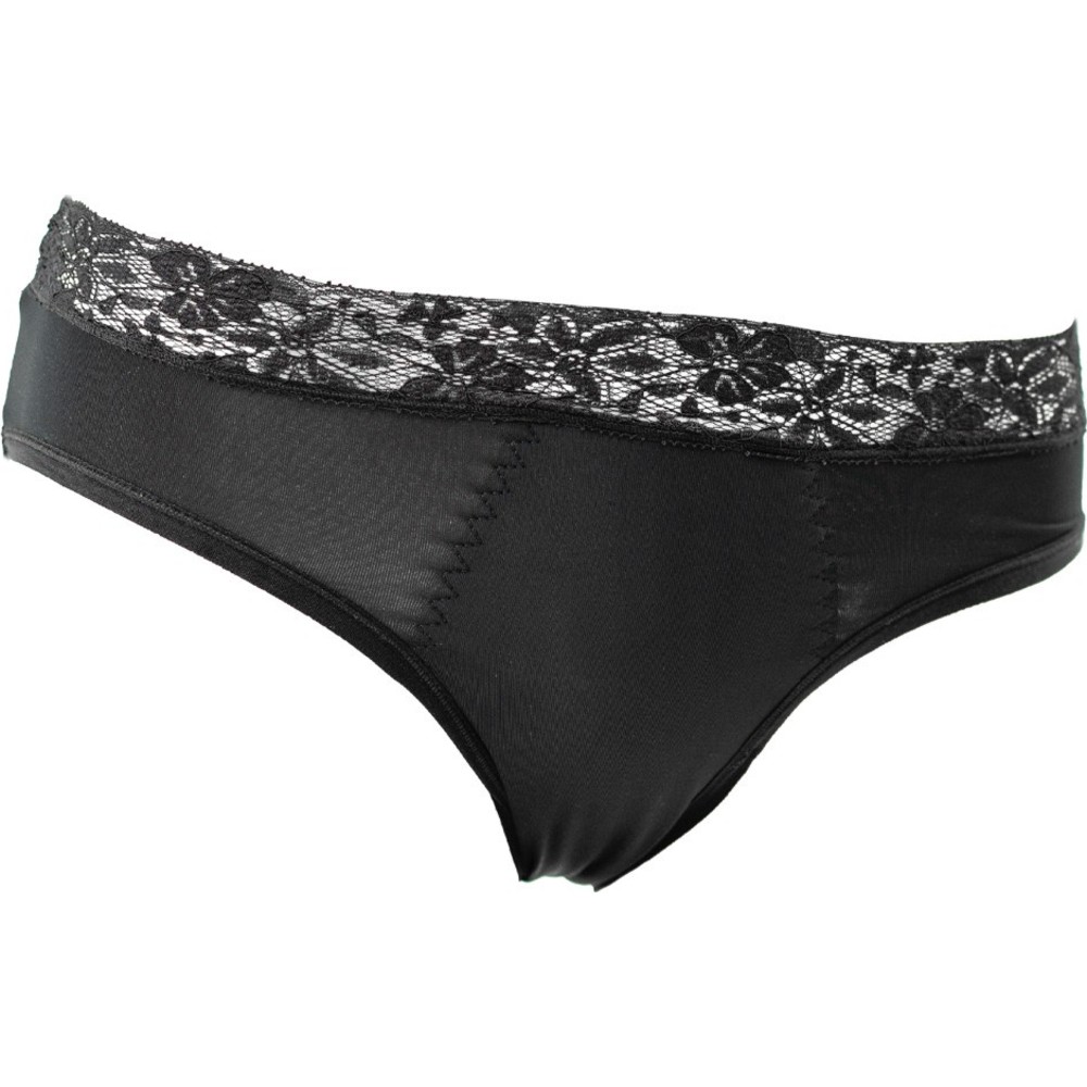 Enya - Lace Cotton Panties - Black
