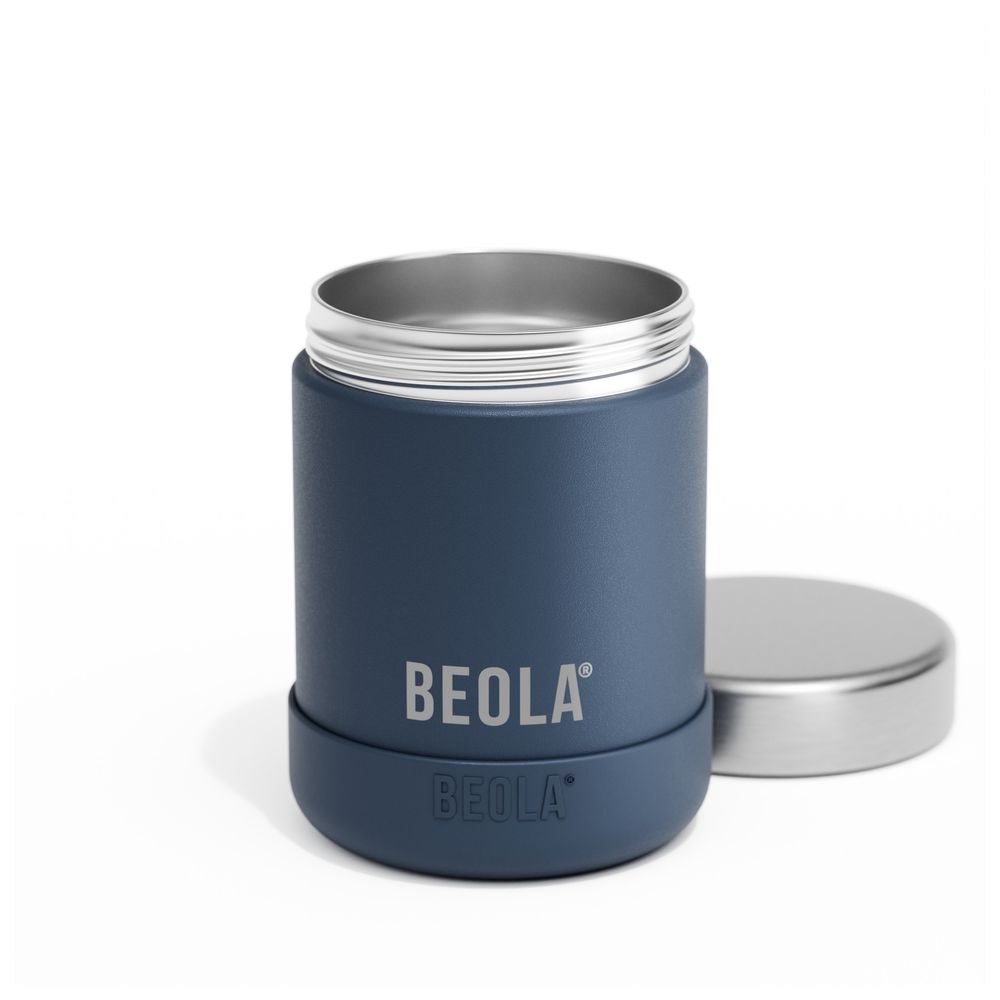 بيولا - ترمس طعام معزول من الفولاذ المقاوم للصدأ - أزرق بحري - 450 مل