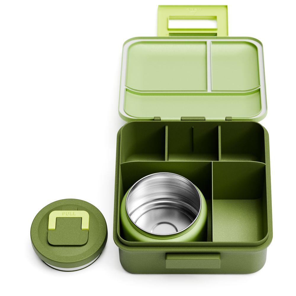 Beola - 5 Compartment Bento Lunch Box With Food Jar - Dino Dreams - 240 ml