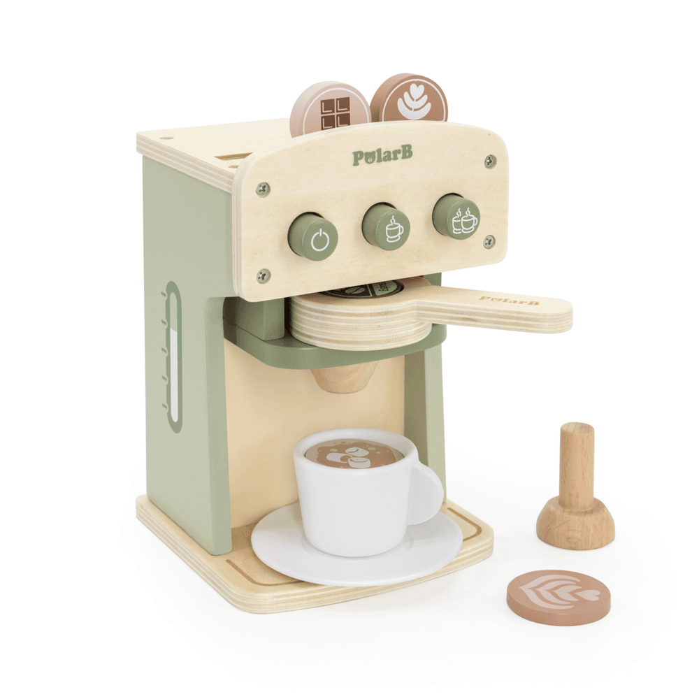 PolarB - Wooden Coffee Machine Toy - 8 Pcs