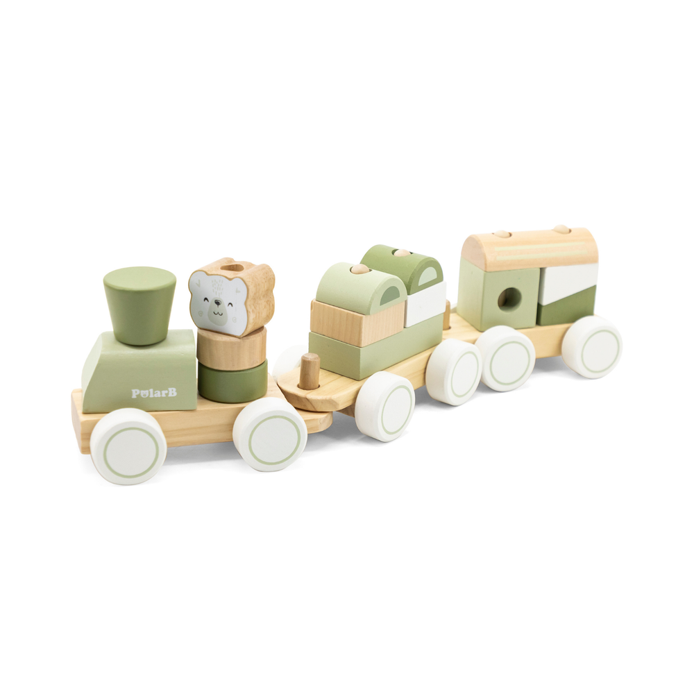 PolarB - Wooden Stacking Train - Green