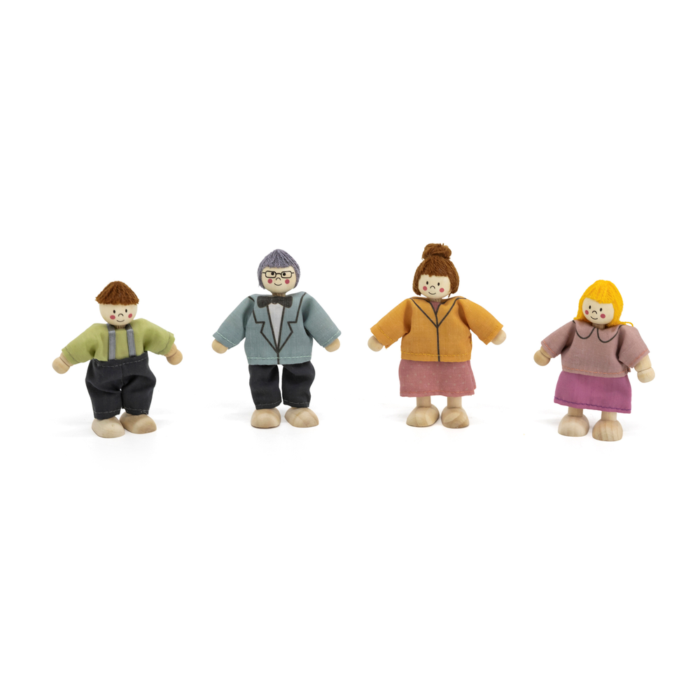 PolarB - Wooden Doll Family Set - 4 Pcs