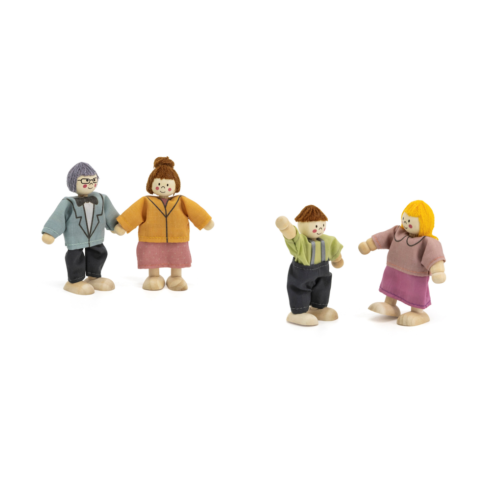 PolarB - Wooden Doll Family Set - 4 Pcs