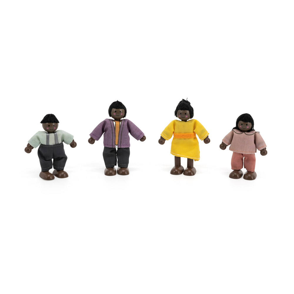PolarB - 44255 Wooden Doll Family Set - 4 Pcs