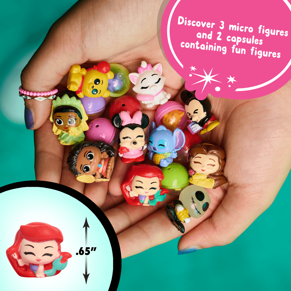 Disney - Doorables Squish'alots 1 Mini 3 Micro Action Figures - 1.65 cm - Style May Vary