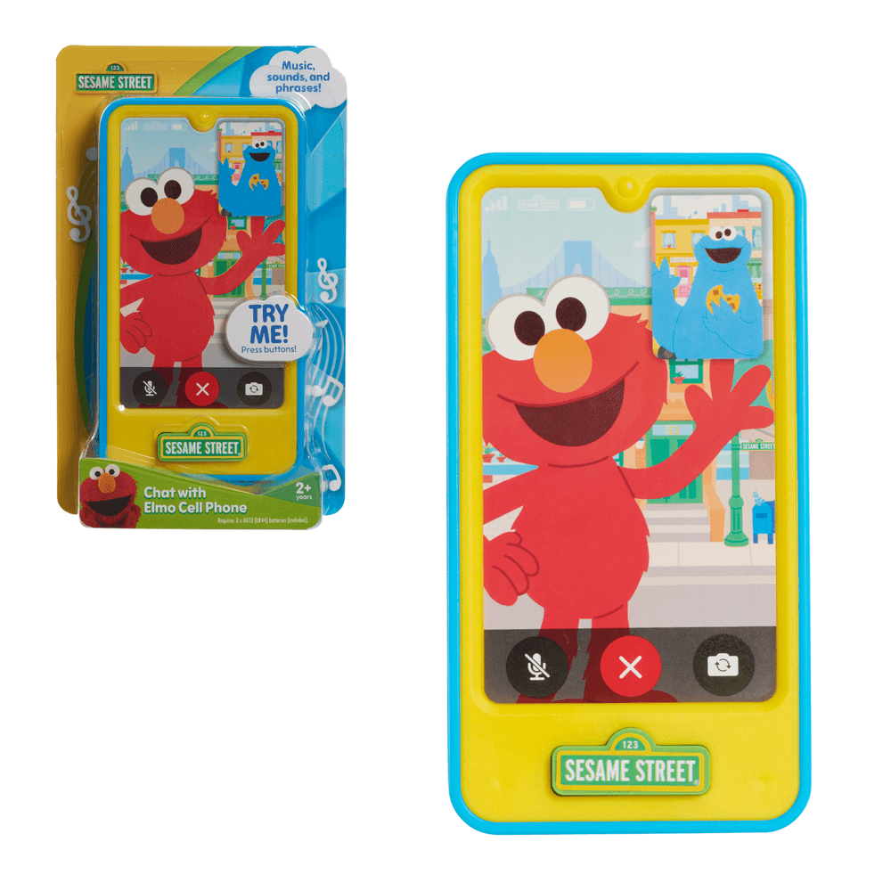 Sesame Street - Chat With Elmo Cell Phone Musical Toy - Multicolor
