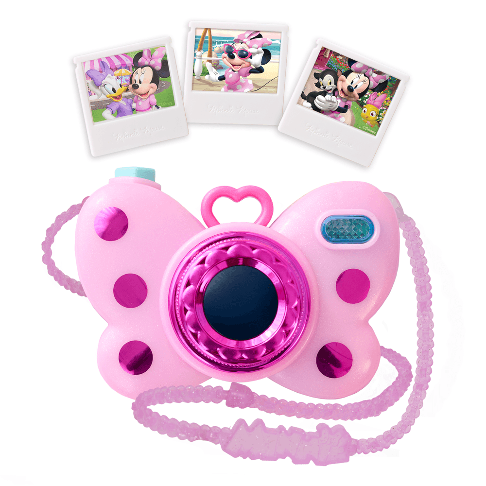 Disney - Minnie Mouse Picture Perfect Play Camera with Double-Sided Photos, 4-Piece