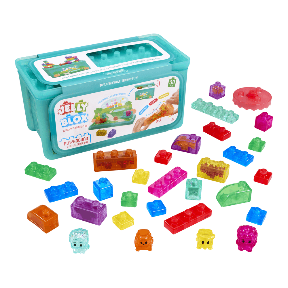 Jelly Blox - Playground Store & Play Building Blocks Case - 30 Pcs