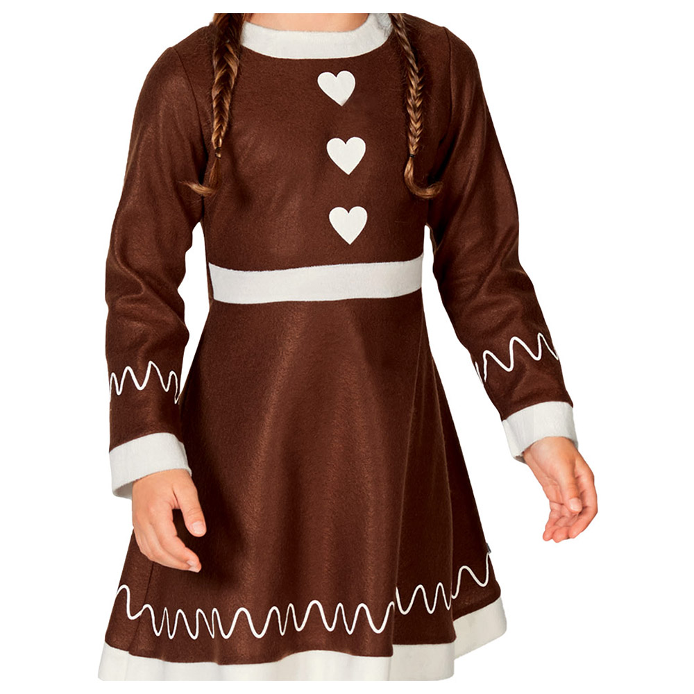 Mad Toys - Gingerbread Girl Christmas Costume - Brown