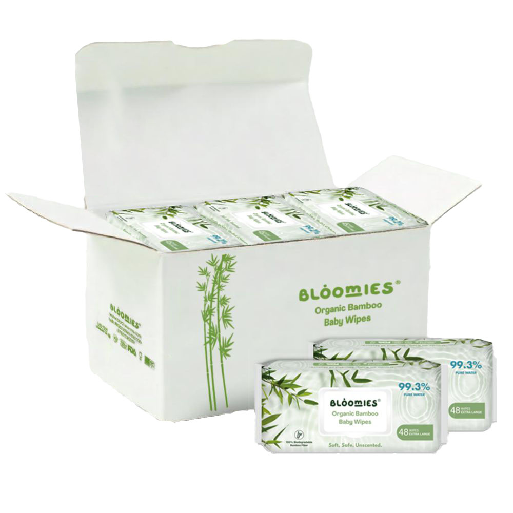 Bloomies - Organic Bamboo Baby Wet Wipes - Pack of 20 - 960 Pcs