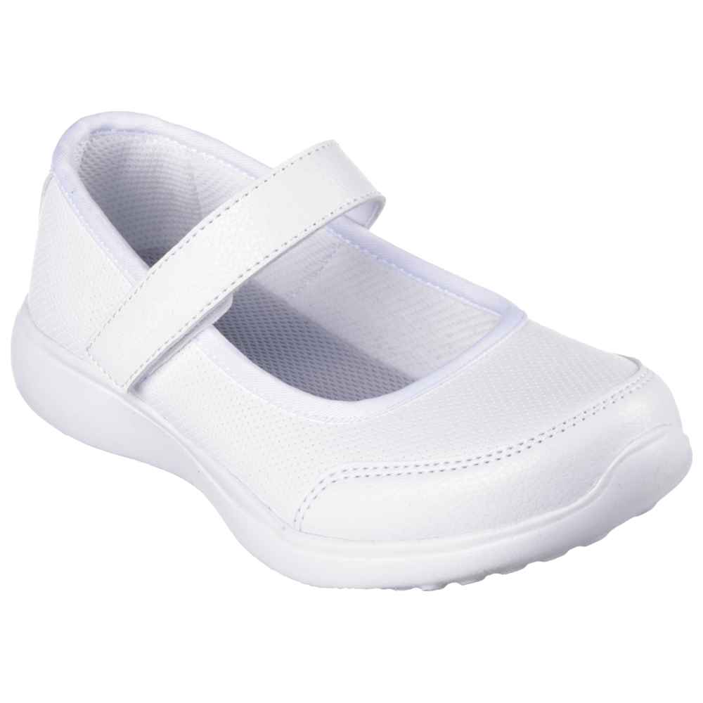 Skechers - Girl's T-Strap Back To School Shoes - White