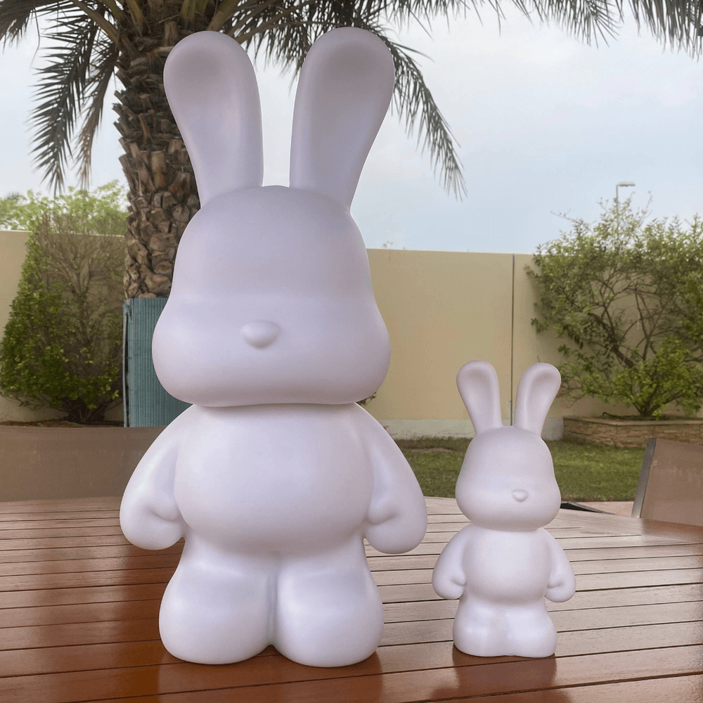 دبي دريب آرت - مجموعة طلاء أكريليك سائل لتلوين حصالة أرنب - أزرق فاتح وذهبي وأسود