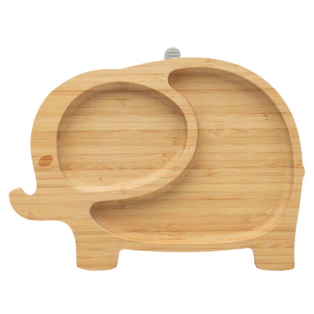 Eco Rascals - Elephant Plate - Grey/Beige