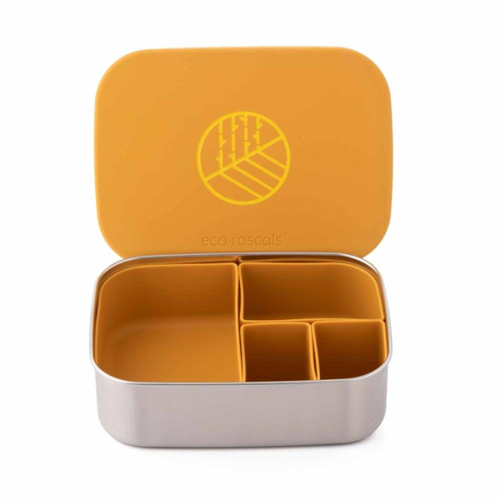 Eco Rascals - 4-Compartments Lunch Box - Mustard