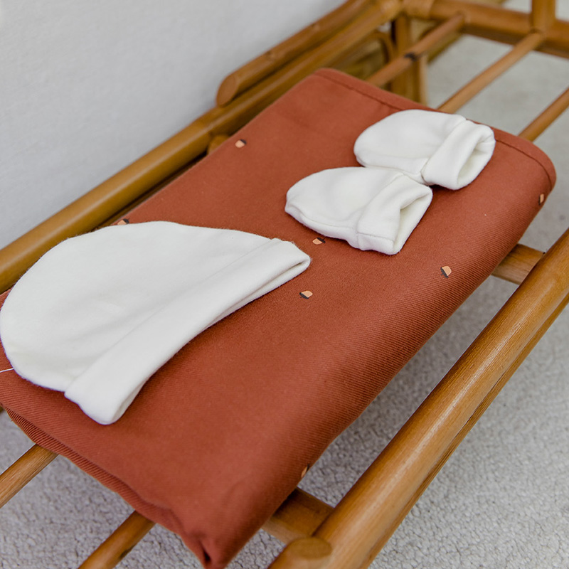 Gloop - Organic Cotton Beanie And Mitten Set - White Pearl