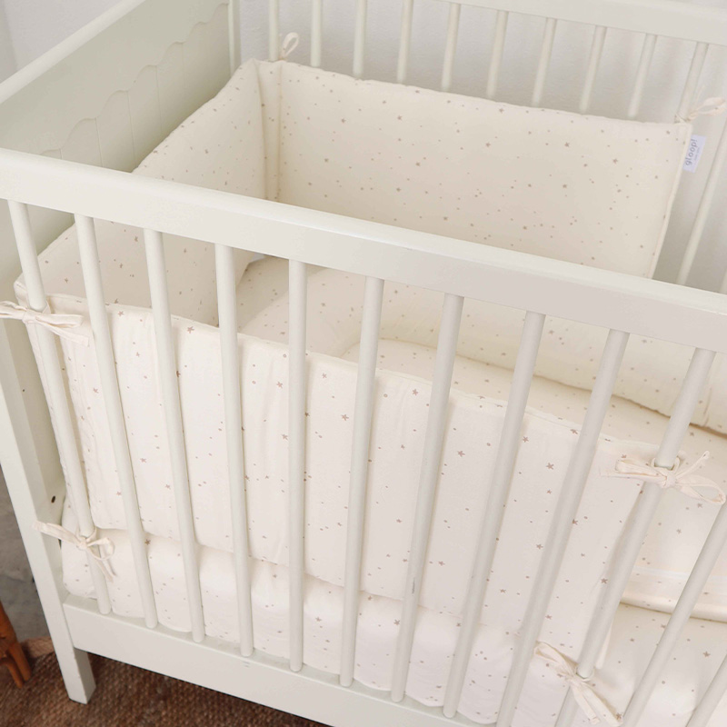 Gloop - Organic Baby Cot Bumper - Soft Sky - 190x35cm