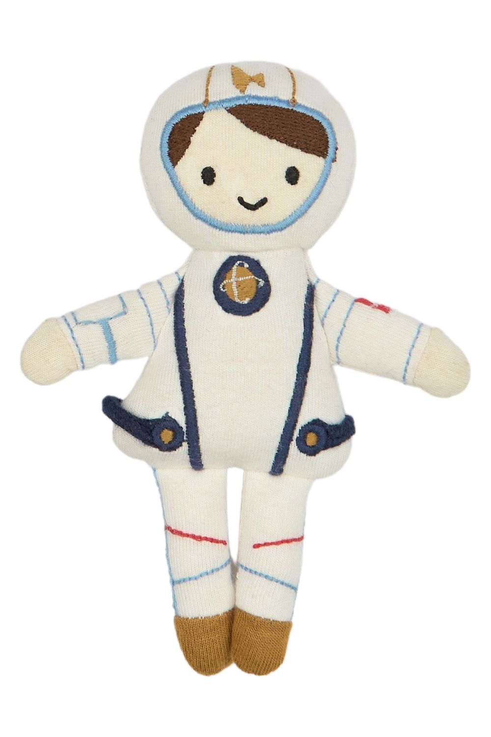 Fabelab - Organic Pocket Friend Plush Toy - Astronaut - Natural - 14 cm