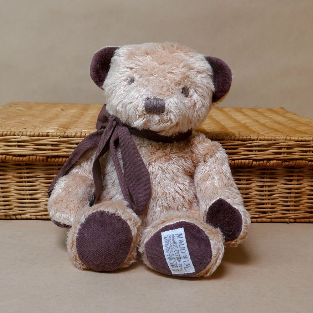 Maud N Lil - Organic Arthur Teddy Bear in Gift Box - Brown