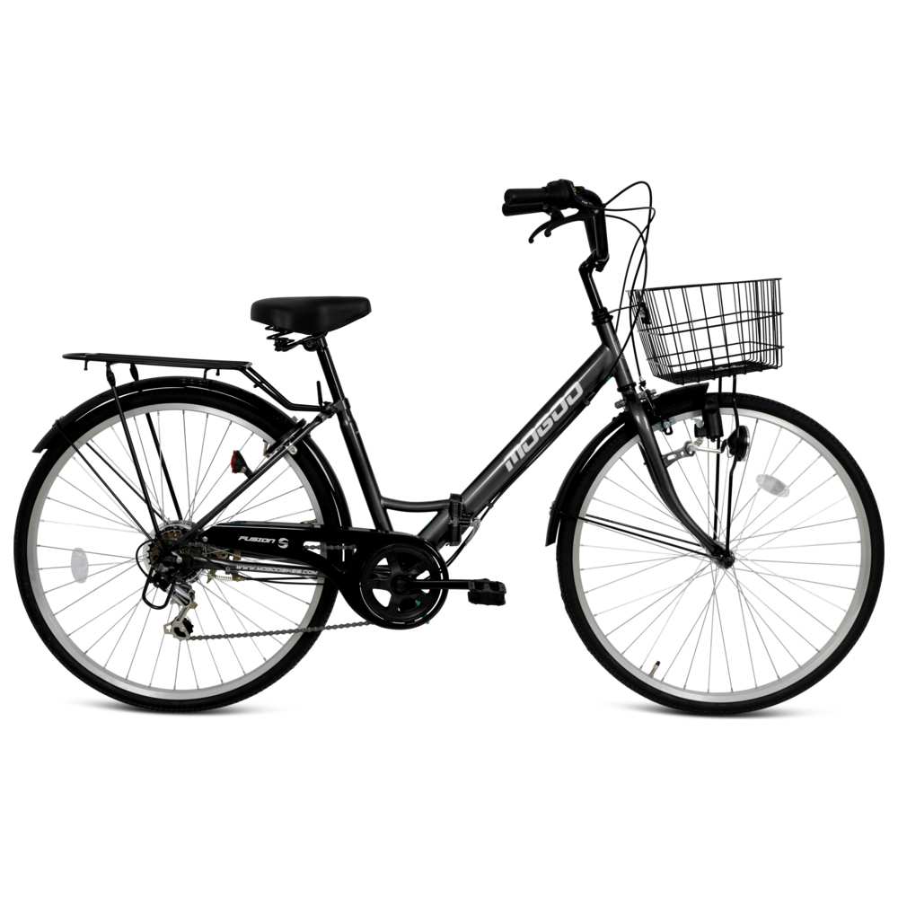 Mogoo - Fusion Folding City Bike - Grey - 26-Inch