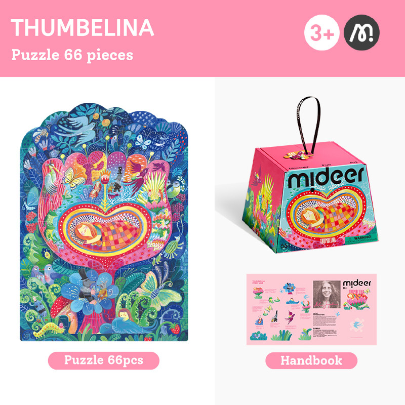 Mideer - Fairytale Puzzle - Thumbelina - 66 Pcs
