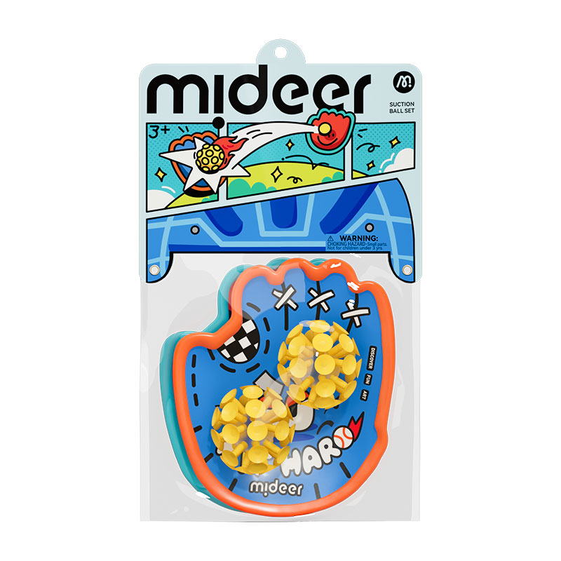 Mideer Suction Ball & Paddle Set - Multicolor - 4 Pcs
