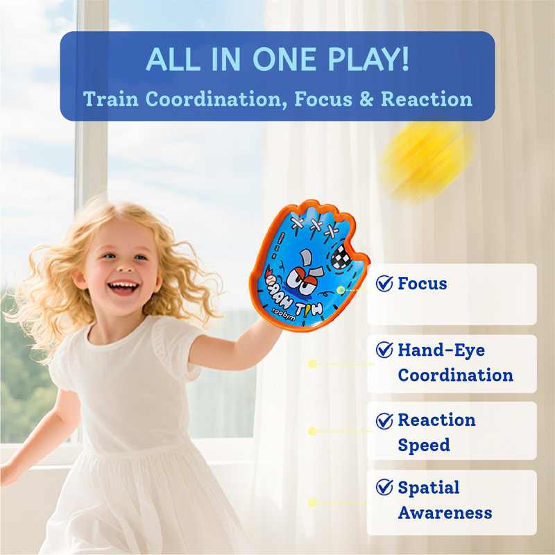 Mideer Suction Ball & Paddle Set - Multicolor - 4 Pcs