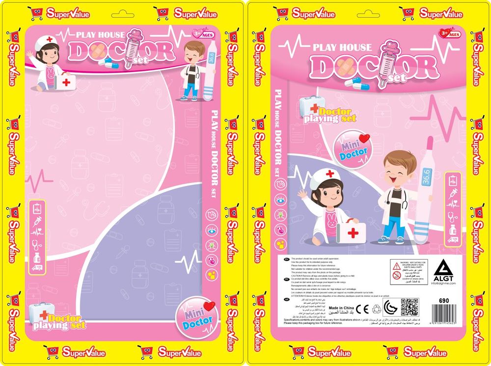 باور جوي - مجموعة طبيب بقيمة عالية - 14 قطعة - قد يختلف اللون