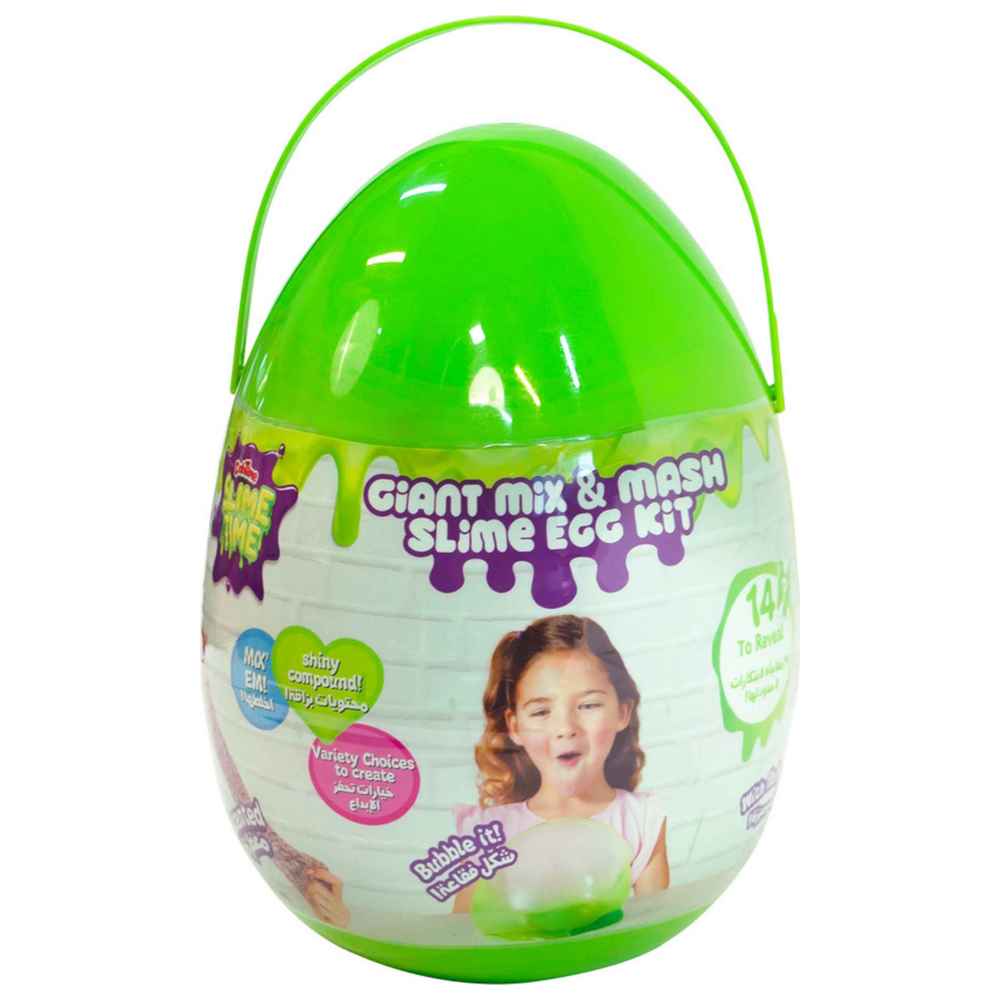 دوه تايم - مجموعة بيض مزيج ومزج سلايم عملاق - 10 قطع