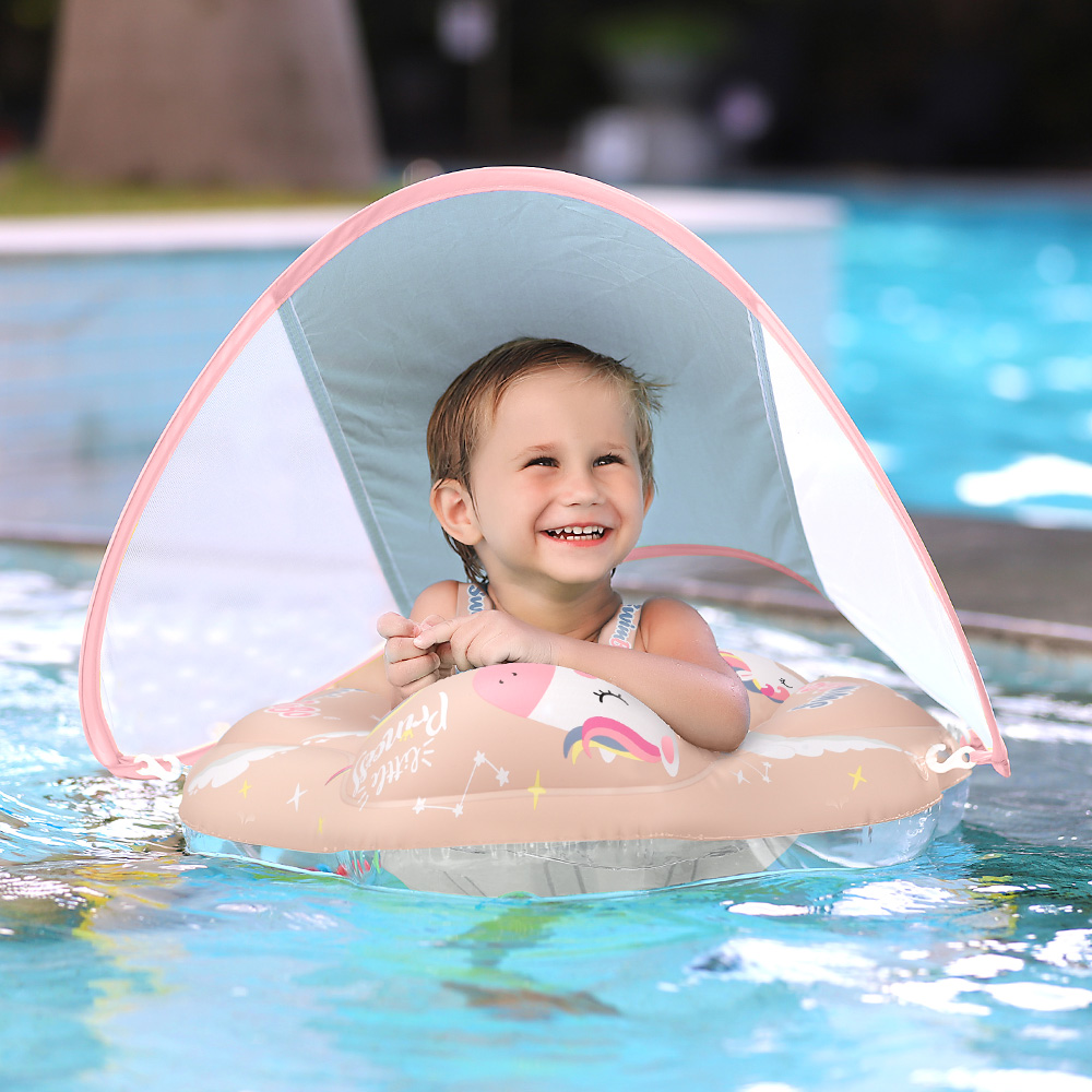 Swimbobo - Baby Swimming Float With Sun Canopy - Unicorn