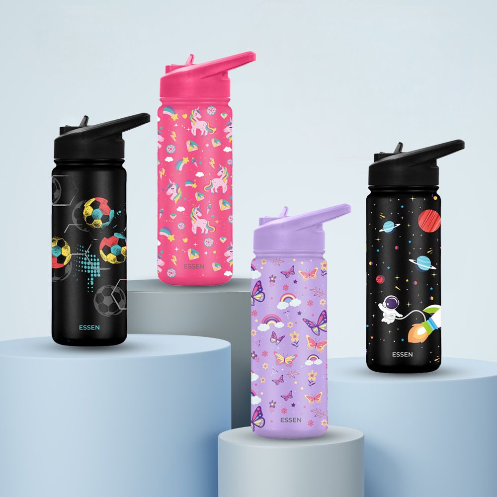 Essen - Stainless Steel Water Bottle - Football - 532ml