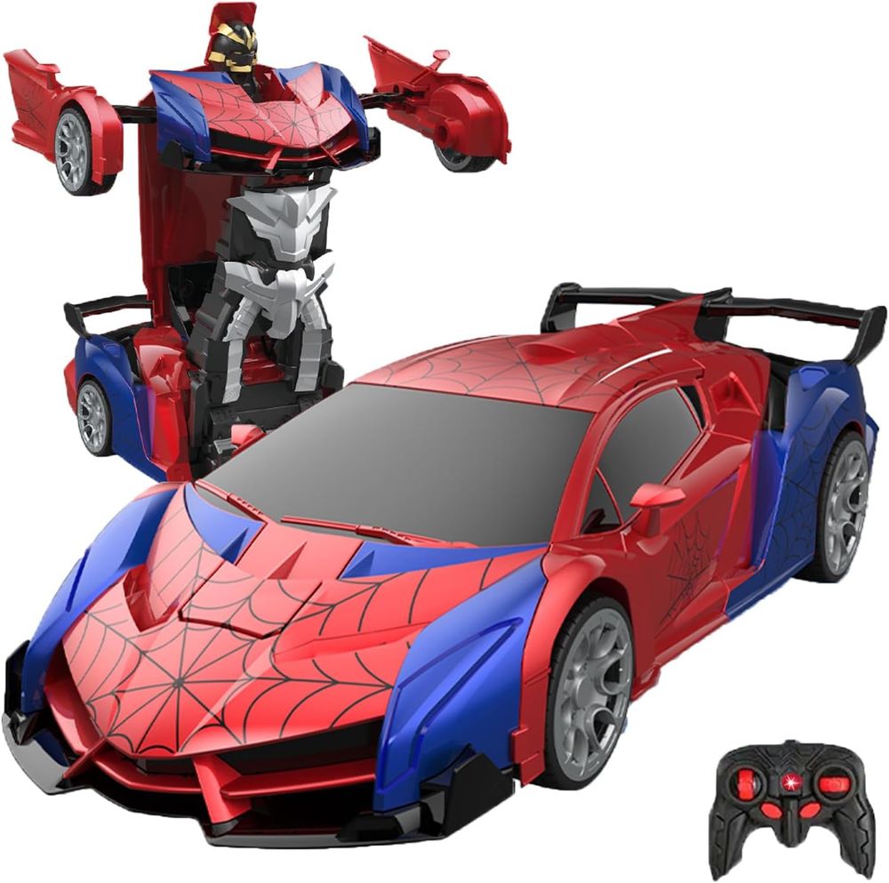 Essen 2-in-1 Transforming RC Spider Car - Red/Blue