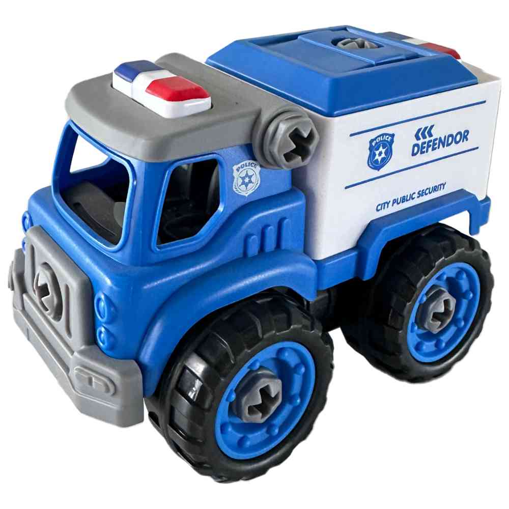 ليمي إنترناشيونال - شاحنة شرطة صغيرة تعليمية للتجميع - 29 قطعة