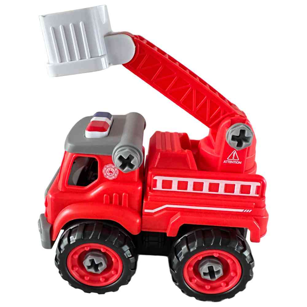 ليمي إنترناشيونال - شاحنة إطفاء وإنقاذ تعليمية صغيرة - 27 قطعة