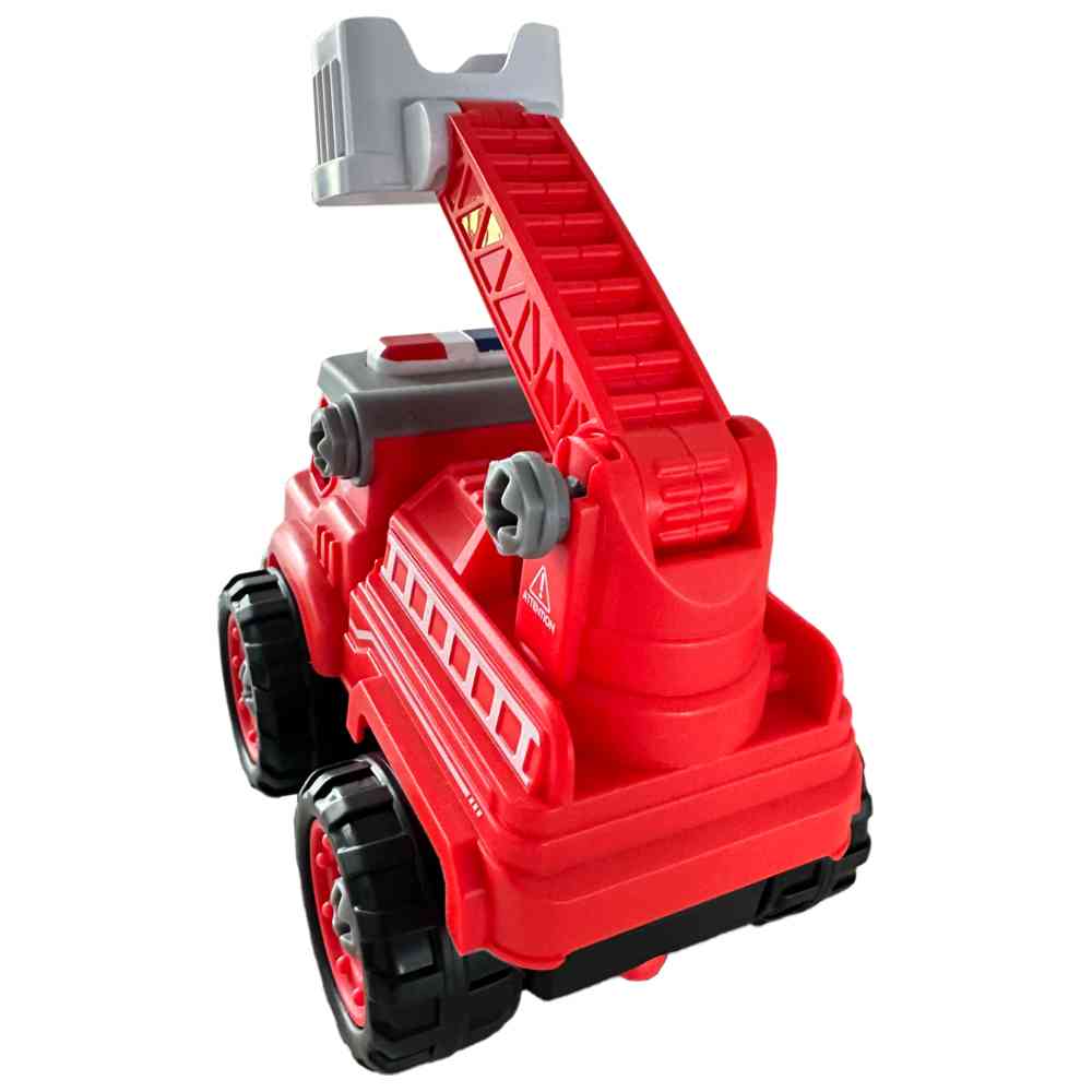 ليمي إنترناشيونال - شاحنة إطفاء وإنقاذ تعليمية صغيرة - 27 قطعة