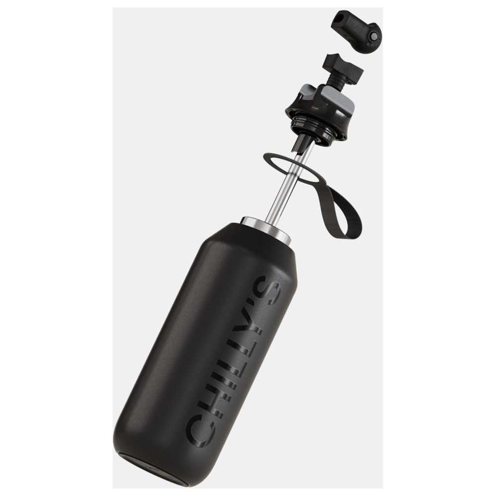 Chillys - Series 2 Flip Stainless Steel Water Bottle - Abyss Black - 500 ml