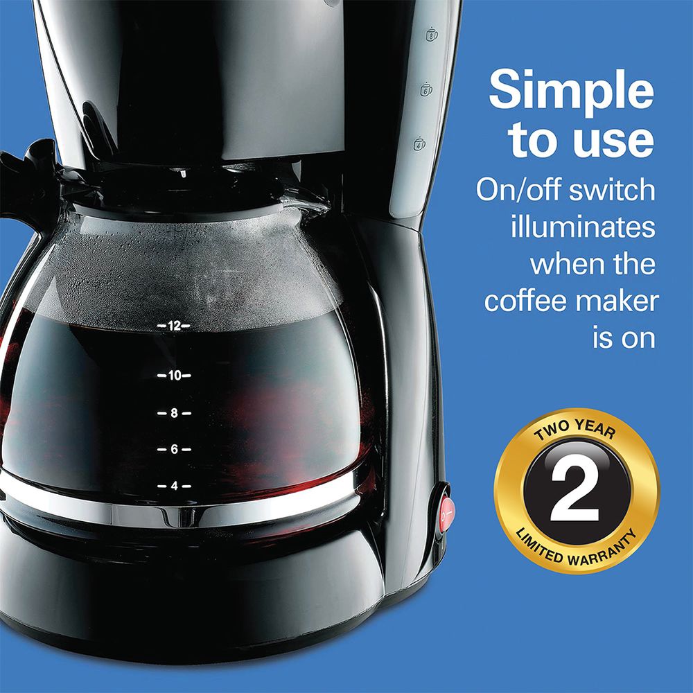 Hamilton Beach - Drip Coffee Maker - Black - 1.6L