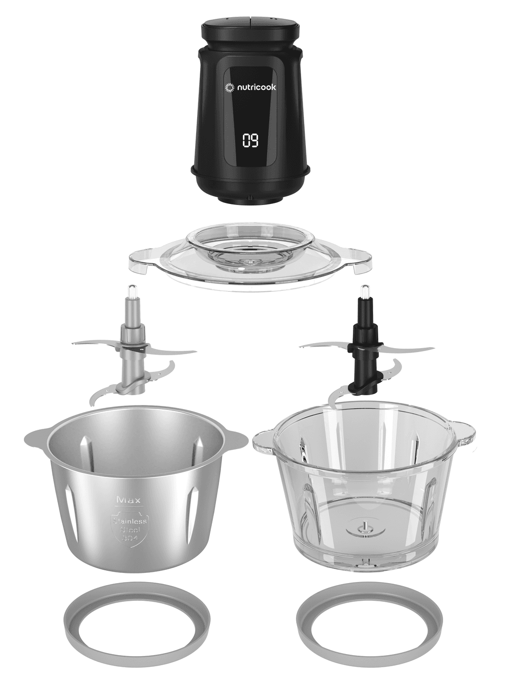 Nutricook - Choppi XXL Chopper And Mincer - Black - 2L