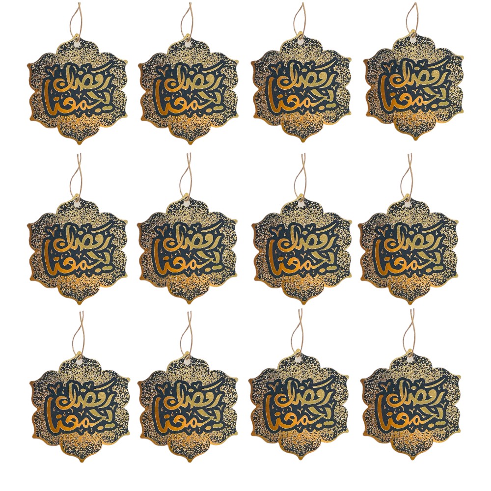 هايلاند - بطاقات هدايا - أسود وذهبي - عدد 12