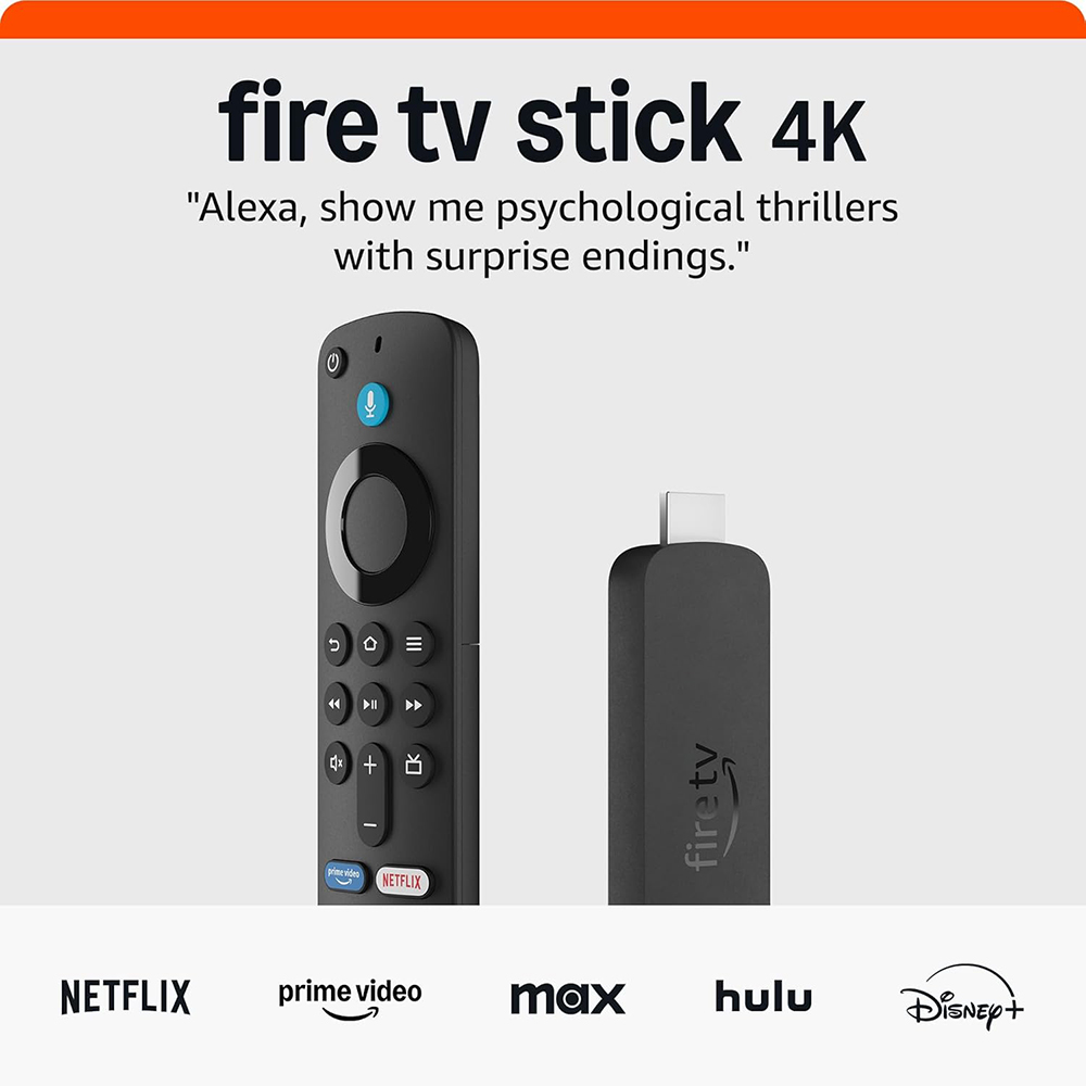 Amazon - 2nd Generation Fire TV Stick 4K With Remote - Black