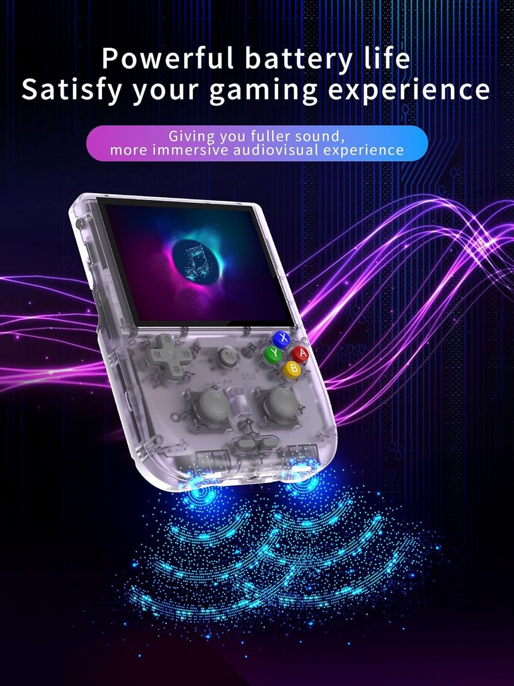 Anbernic - RG405V Retro Video Handheld Game Console - 128GB - Transparent Purple