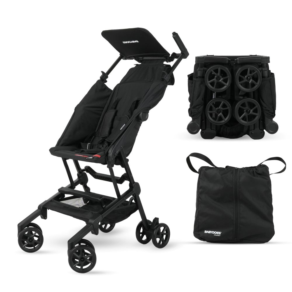 Babydoes - Kompakt Ultra Compact Lightweight Travel Stroller - Black