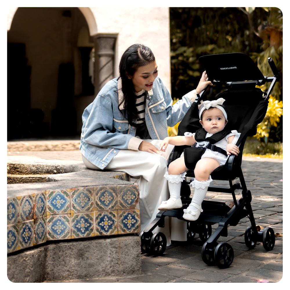 Babydoes - Kompakt Ultra Compact Lightweight Travel Stroller - Black