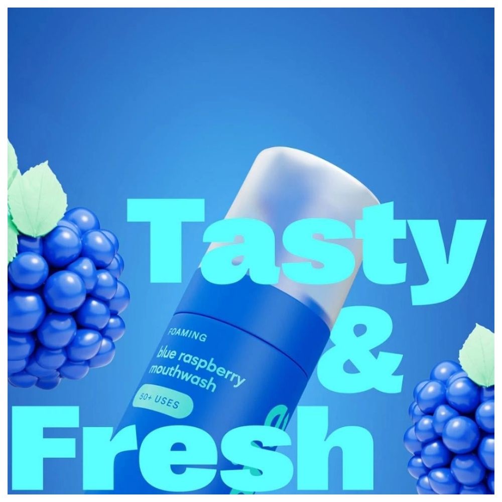 هاي سمايل - غسول فم رغوي بنكهة التوت الأزرق - 45 مل