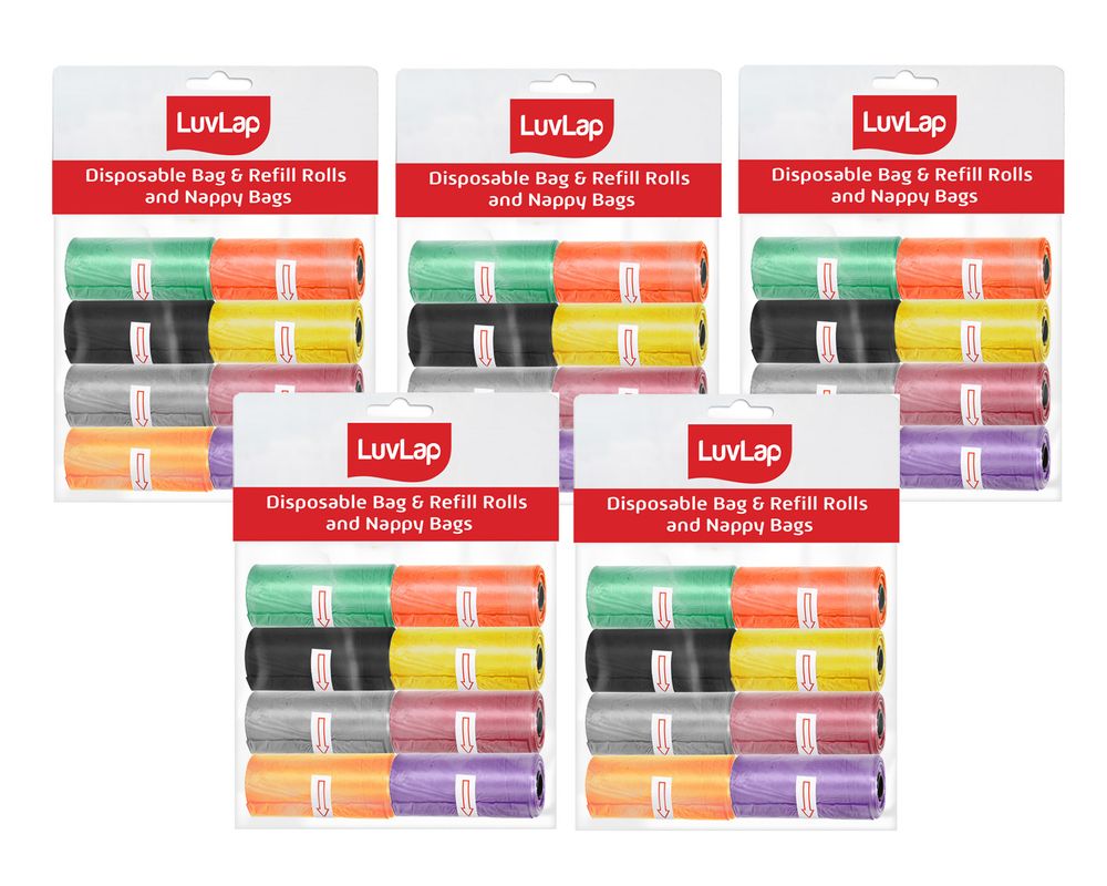 Luvlap - Garbage Bag And Refill Rolls - Pack of 5 - 800pcs