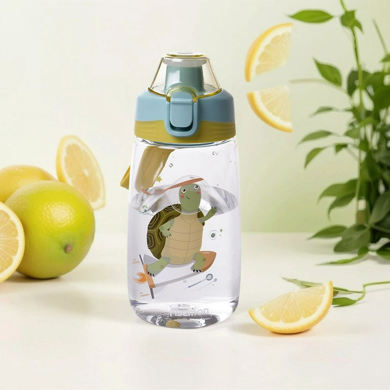 Fissman - Plastic Water Bottle - Turtle - Blue - 500ml