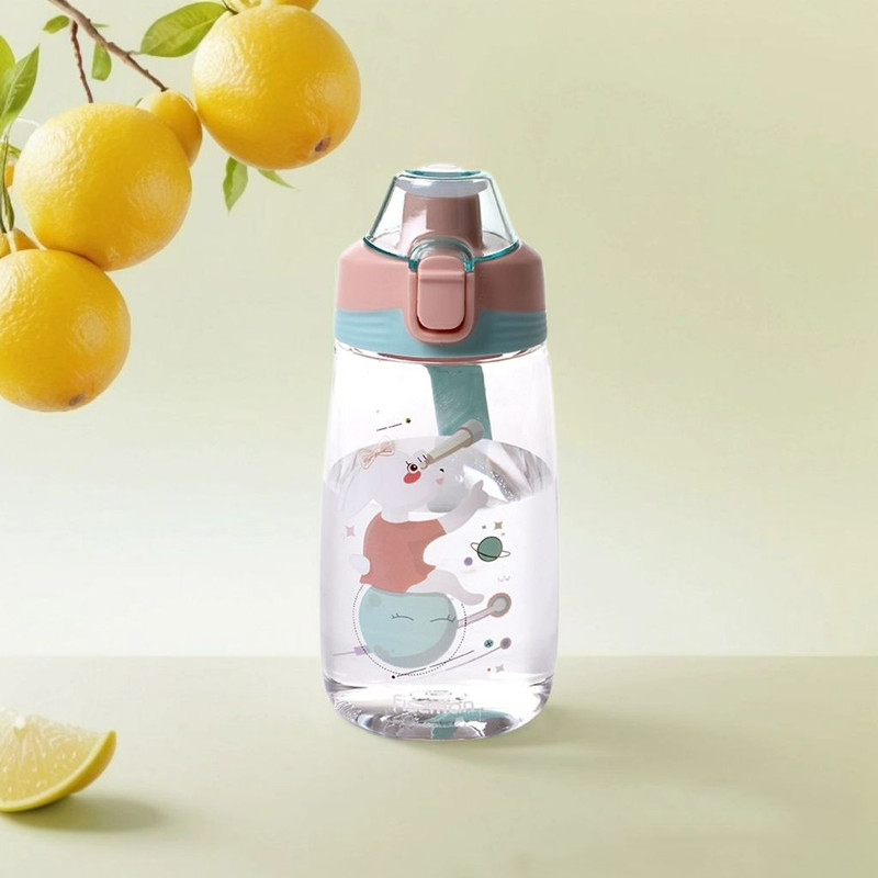 Fissman - Plastic Water Bottle - Rabbit - Pink - 500ml